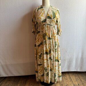 Flowing Boho Hippie Empire Waist Maxi Dress